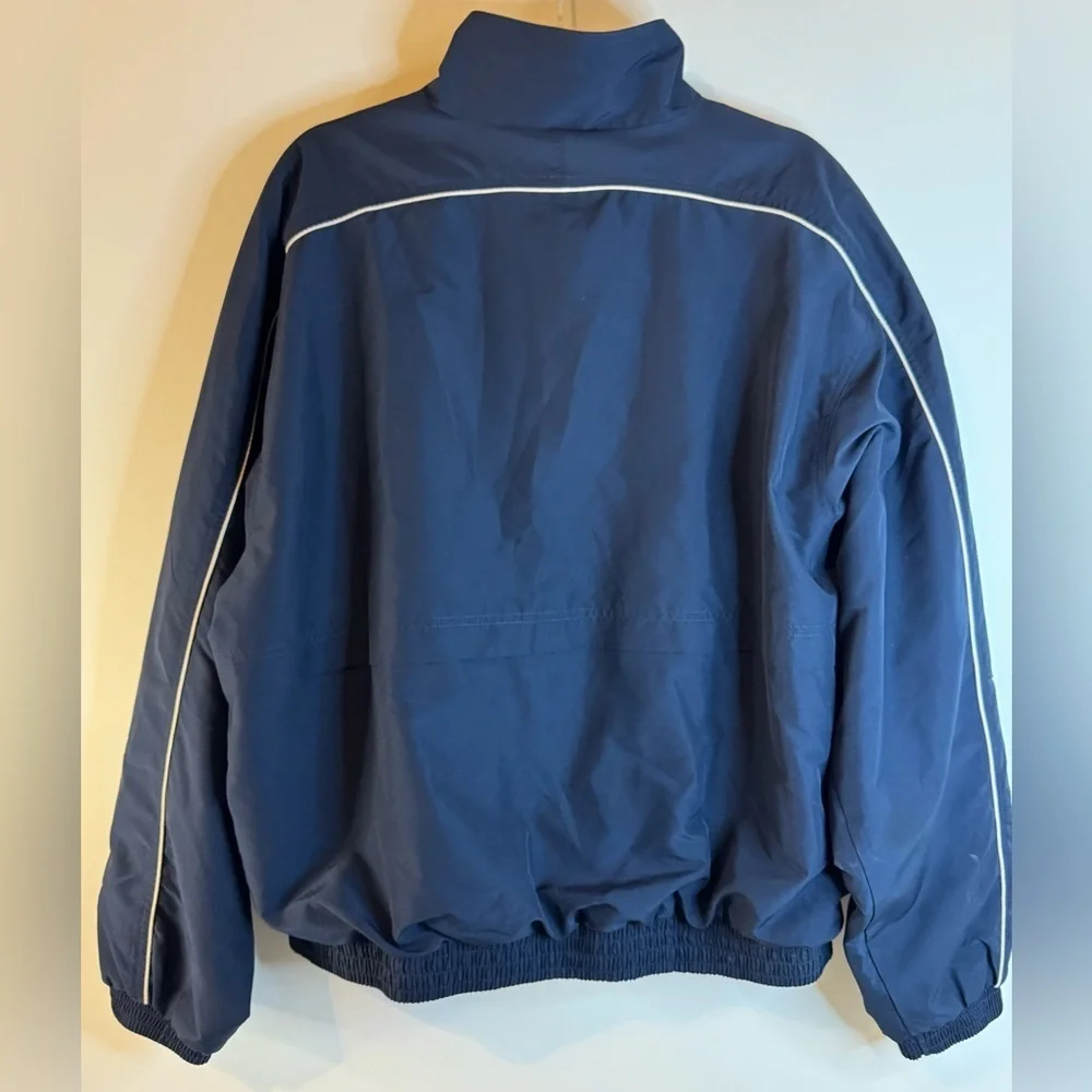 Roundtree & Yorke Sport Men's Navy Blue Lined Windbreaker Jacket Size L